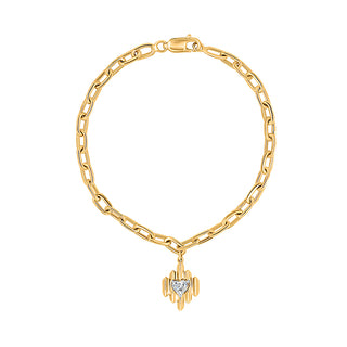 Ikat Heart Silver Bracelet women - Adila jewels