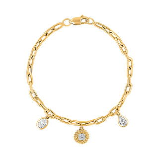 Ikat Charm Silver Bracelet for women - Adila Jewels