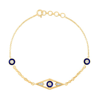 Midnight Evil Eye  Silver Bracelet for women - Adila Jewels