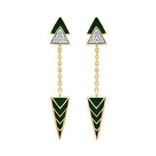 Green earrings for women - Verdant | Adila Jewels