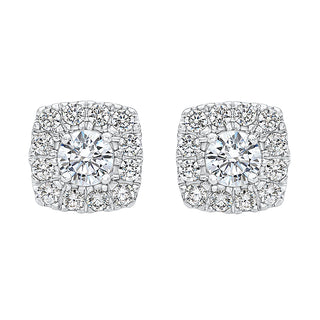 Cushion Stud Earrings for women -  Elena|  Adila Jewels