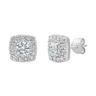 Cushion Stud Earrings for women -  Elena | Adila Jewels