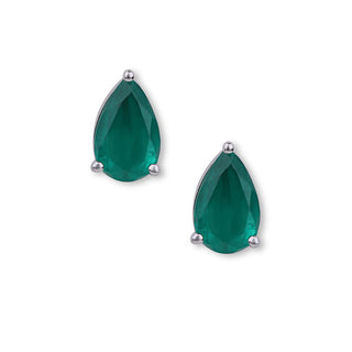 Pair of green teardrop earrings | Trillia | Adila Jewels