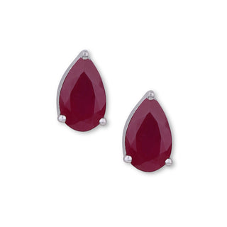 Pair of red teardrop earrings | Trillia | Adila Jewels