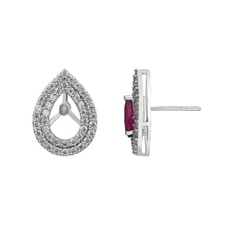 Pear shape earrings for women - Trillia | Adila Jewels