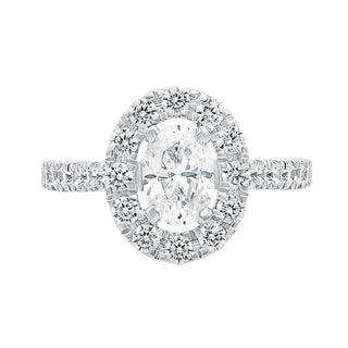 The Halo Oval Ring in 925 Sterling Silver Ring for Girlfriend - Adila Jewels