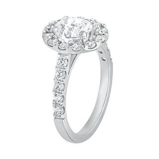 The Halo Oval Ring in 925 Sterling Silver Ring for Girlfriend - Adila Jewels
