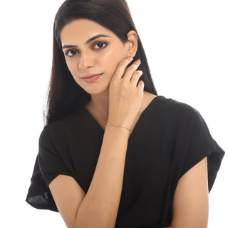 Station Silver Bracelet for Women - Adila Jewels