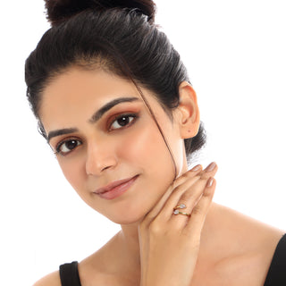 Two Stone Pear Shape Bypass  925 Sterling Silver Rings for Women - Adila Jewels