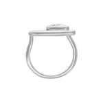 Elliptic Oval Shape Moissanite Ring