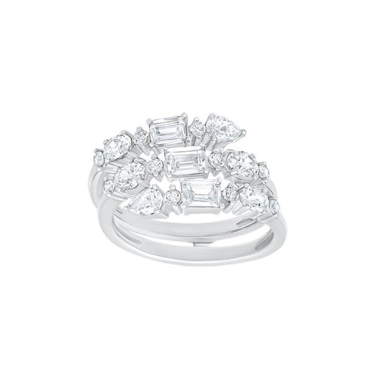 Spiral Multi-shape Moissanite Ring