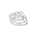 Spiral Multi-shape Moissanite Ring