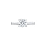 Lunaira Moon-Inspired Moissanite Silver Ring