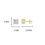 Maya Princess Cut 1.40 cts Studs