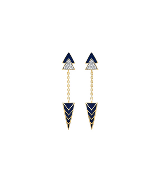Azure Enamel Earrings