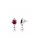 Zerina Red Drop Earrings