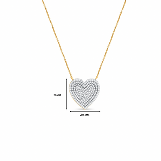 Zira Heart Silver Moissanite Necklace