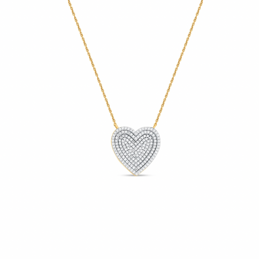 Zira Heart Silver Moissanite Necklace