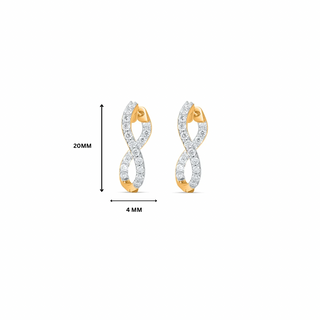 Spiral Hoop Silver Moissanite Earrings