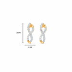Spiral Hoop Silver Moissanite Earrings
