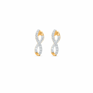 Spiral Hoop Silver Moissanite Earrings