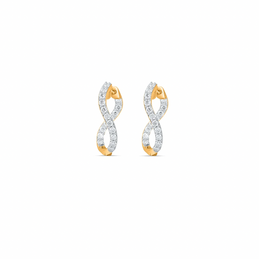 Spiral Hoop Silver Moissanite Earrings