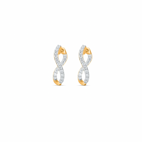 Spiral Hoop Silver Moissanite Earrings