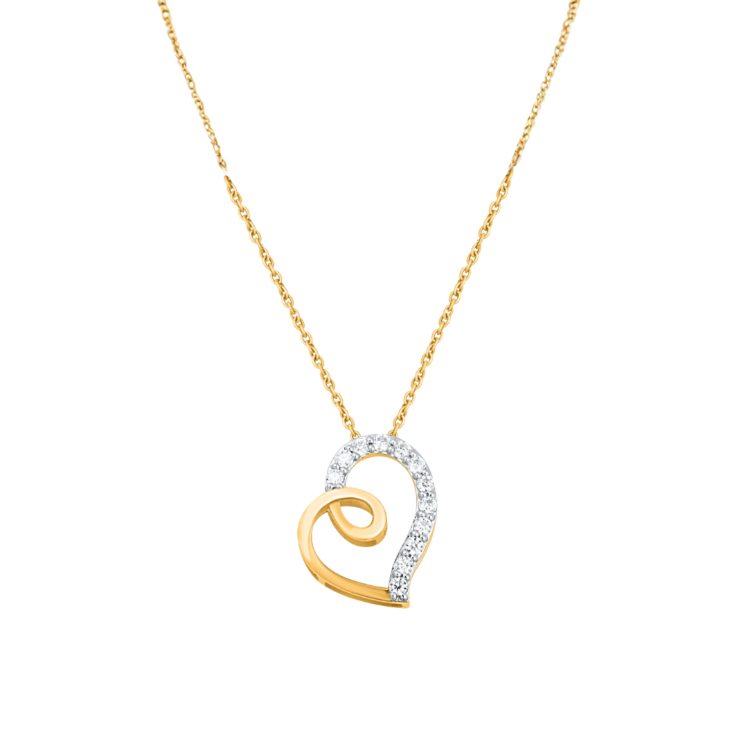 Swirl 0.20ct Moissanite Silver Pendant