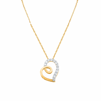 Swirl 0.20ct Moissanite Silver Pendant
