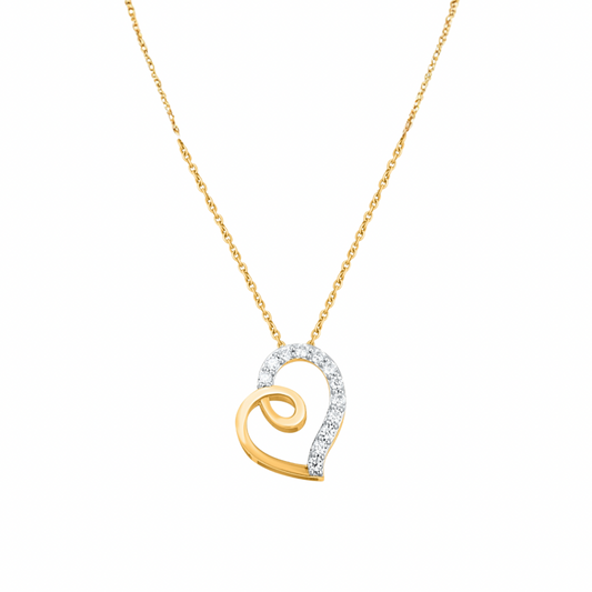 Swirl 0.20ct Moissanite Silver Pendant