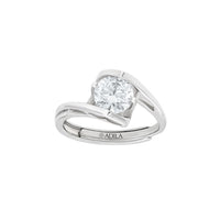 Lovenna Solitaire Moissanite Silver Ring