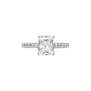 The Cathedral Radiant Moissanite Ring