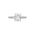 The Cathedral Radiant Moissanite Ring