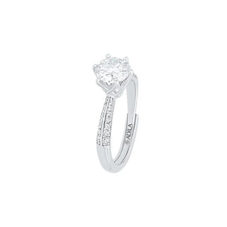 Infinity Glow Double Band Moissanite Silver Ring