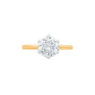 The Classic Round 2ct Moissanite Solitaire Ring