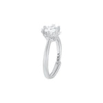 Arnika Lotus Solitaire Moissanite Silver Ring