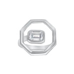 Geometric Bold Radiant Moissanite Ring