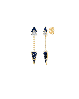 Azure Enamel Earrings