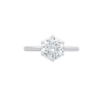 The Classic Round 2ct Moissanite Solitaire Ring