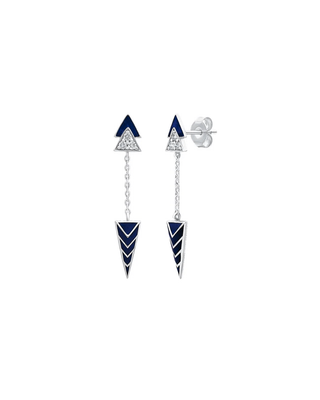 Azure Enamel Earrings