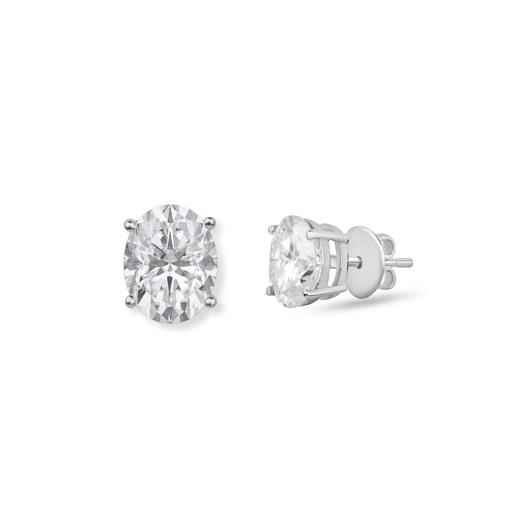 Riva Oval 1.50cts Moissanite Stud Earrings