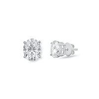 Riva Oval 1.50cts Moissanite Stud Earrings