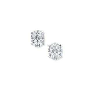 Riva Oval 1.50cts Moissanite Stud Earrings