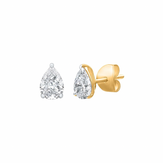 Niva 2.25ct Pear Moissanite Silver Stud Earrings