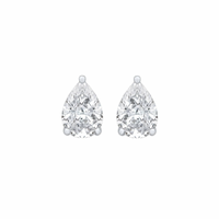 Niva 2.25ct Pear Moissanite Silver Stud Earrings