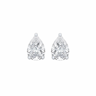 Niva 2.25ct Pear Moissanite Silver Stud Earrings
