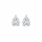 Niva 2.25ct Pear Moissanite Silver Stud Earrings