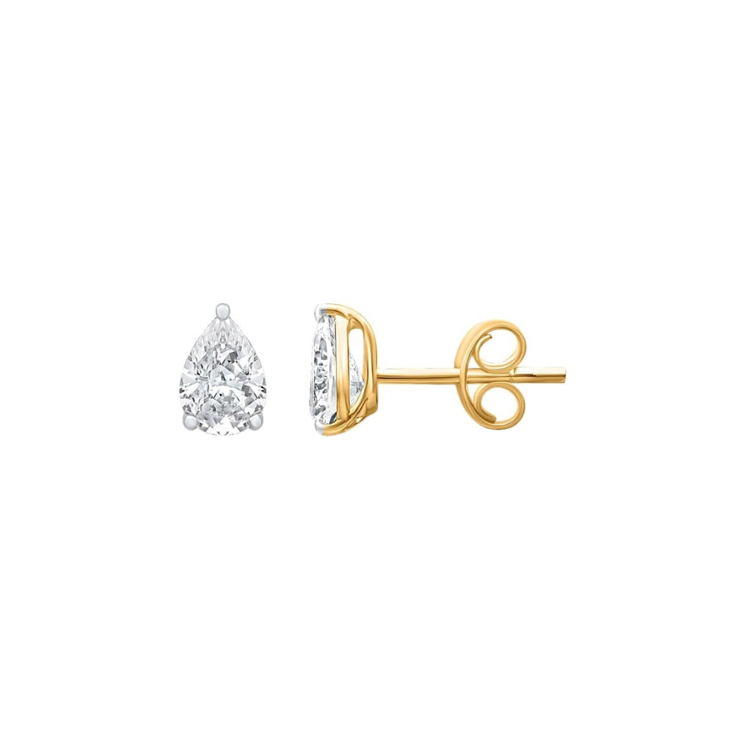 Nina Pear Moissanite Stud Earrings