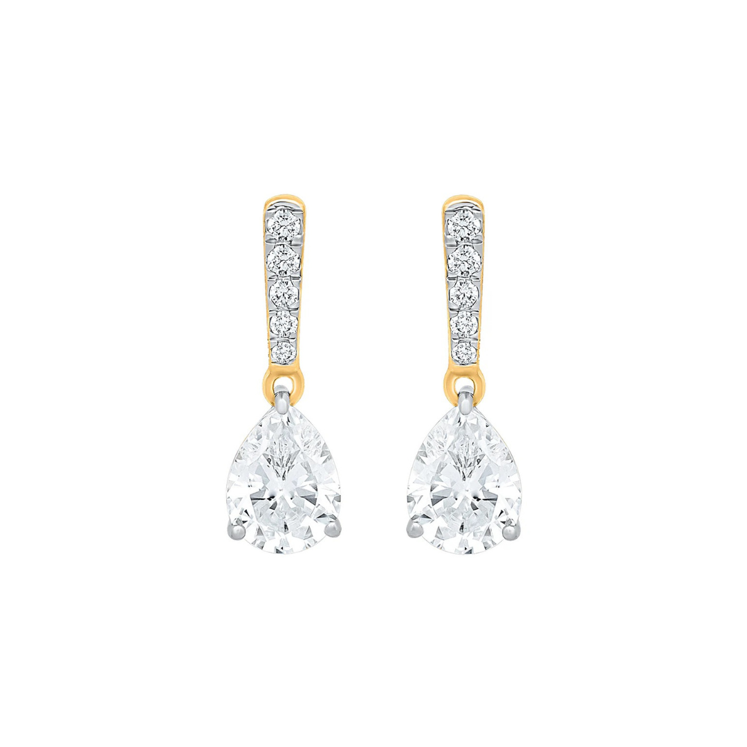 Meera Pear Drop Moissanite Earrings