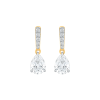 Meera Pear Drop Moissanite Earrings